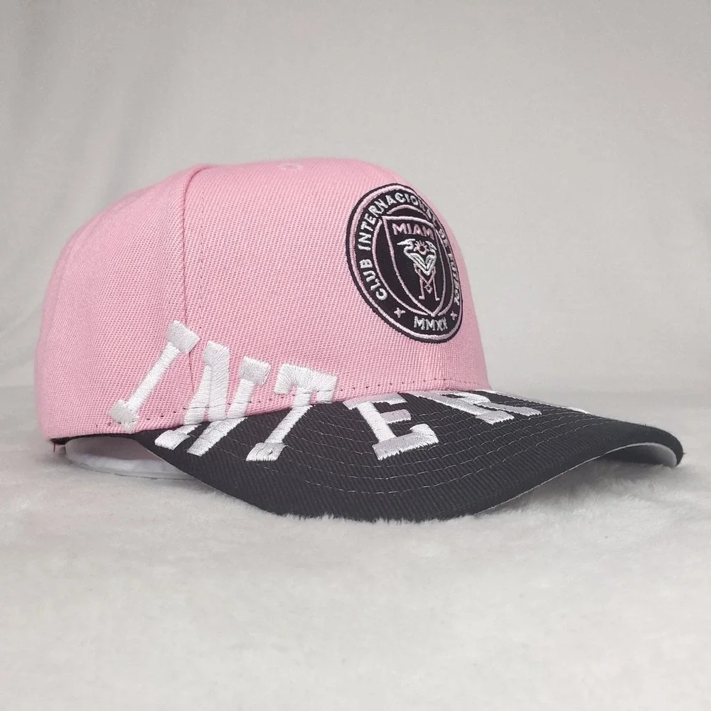 Inter Miami CF Mitchell & Ness‎ MLS Pro Fit Snapback Hat Cap Pink Black NWT
